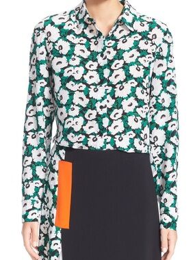 Stella McCartney Floral Silk Button-Up